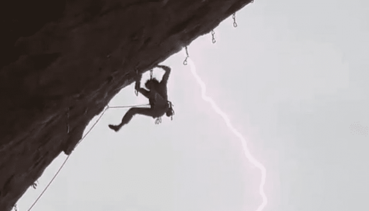 Storm Patrol! Lightning When Climber Falls