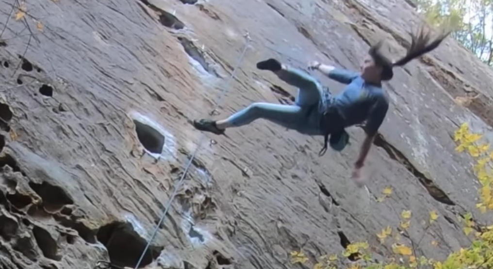 Quickdraw Unclips When Climber Whips!